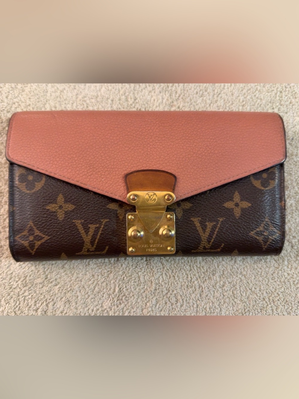 Louis Vuitton Pallas Wallet Monogram Brown & Pink
